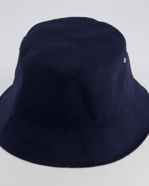 Christian Dior Navy Bucket Hat with Oblique Printed Interior Size 57 RRP £560