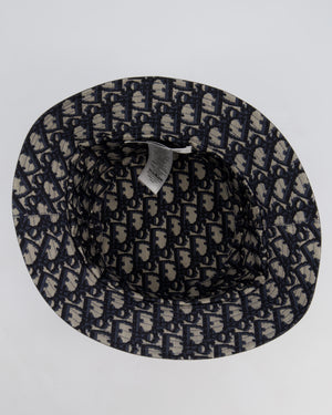Christian Dior Navy Bucket Hat with Oblique Printed Interior Size 57 RRP £560