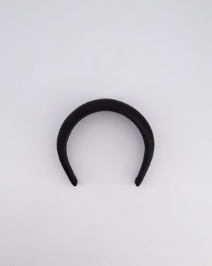 Prada Black Satin Padded Headband