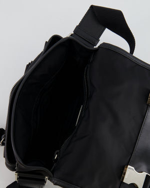 Prada Black Re-Nylon and Saffiano Leather Shoulder Bag with Removable Pouch RRP £1,750