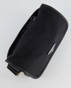 Prada Black Re-Nylon and Saffiano Leather Shoulder Bag with Removable Pouch RRP £1,750
