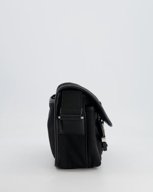 Prada Black Re-Nylon and Saffiano Leather Shoulder Bag with Removable Pouch RRP £1,750