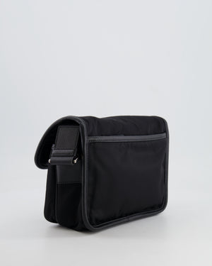 Prada Black Re-Nylon and Saffiano Leather Shoulder Bag with Removable Pouch RRP £1,750