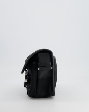 Prada Black Re-Nylon and Saffiano Leather Shoulder Bag with Removable Pouch RRP £1,750