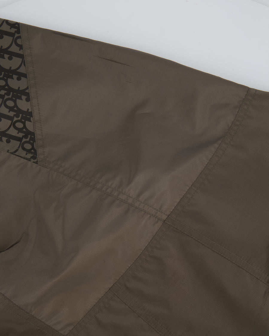 Christian Dior Menswear Khaki Anorak Jacket with Dior Oblique Logo Sleeve Details Size FR 52 (UK 42) RRP £1,650