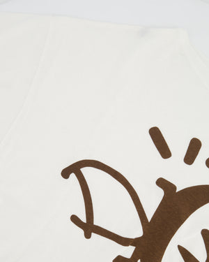 Christian Dior x Cactus Jack Menswear White T-Shirt with Brown Dior Logo Size XXL (UK 44)