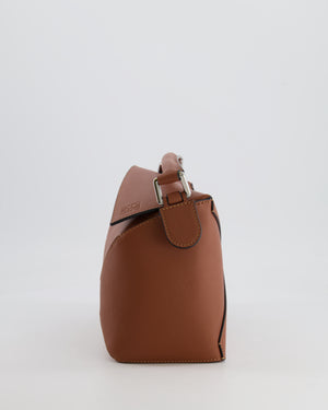 Loewe Small Puzzle Edge Bag in Brown Smooth Calfskin Leather with Silver Hardware RRP £2,700