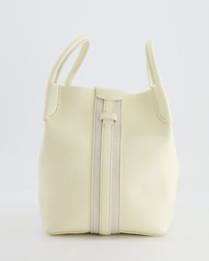 Loro Piana Cream Small Bale Bag in Grained Calfskin Leather with Silver Hardware RRP £2,600