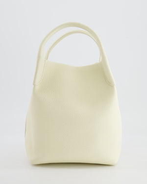 Loro Piana Cream Small Bale Bag in Grained Calfskin Leather with Silver Hardware RRP £2,600