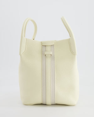 Loro Piana Cream Small Bale Bag in Grained Calfskin Leather with Silver Hardware RRP £2,600