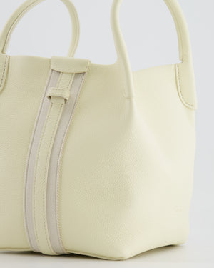 Loro Piana Cream Small Bale Bag in Grained Calfskin Leather with Silver Hardware RRP £2,600