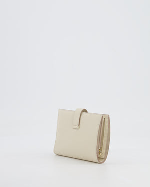 Hermès Bearn Compact Wallet in Craie Epsom Leather with Gold Hardware RRP £2,630
