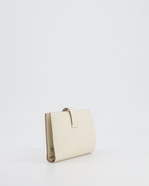 Hermès Bearn Compact Wallet in Craie Epsom Leather with Gold Hardware RRP £2,630