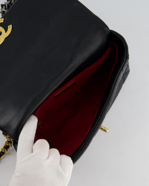 Chanel 19 Black Goatskin Small Flap Bag with Tricolour Hardware