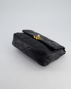 Chanel 19 Black Goatskin Small Flap Bag with Tricolour Hardware