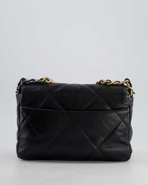 Chanel 19 Black Goatskin Small Flap Bag with Tricolour Hardware