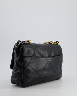 Chanel 19 Black Goatskin Small Flap Bag with Tricolour Hardware