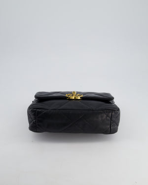 Chanel 19 Black Goatskin Small Flap Bag with Tricolour Hardware