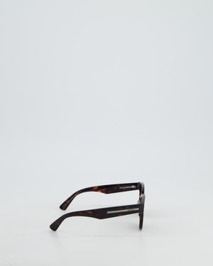 Prada Brown Tortoise Shell Square Framed Sunglasses