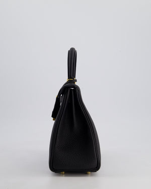 *HOLY GRAIL* Hermès Kelly Bag 25cm Retourne in Noir Togo Leather with Gold Hardware