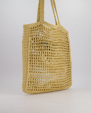 Prada Beige Raffia Tote Bag with Black Logo Detail RRP £1500