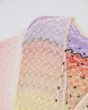 Missoni Multicolour Zigzag Beach Cover-Up Short Sleeve Maxi Dress Size IT 38 (UK 6)