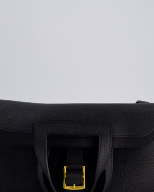 Hermes Halzan Bag 31cm in Noir Togo Leather with Gold Hardware RRP £4890