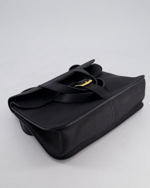 Hermes Halzan Bag 31cm in Noir Togo Leather with Gold Hardware RRP £4890