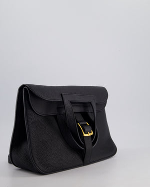 Hermes Halzan Bag 31cm in Noir Togo Leather with Gold Hardware RRP £4890