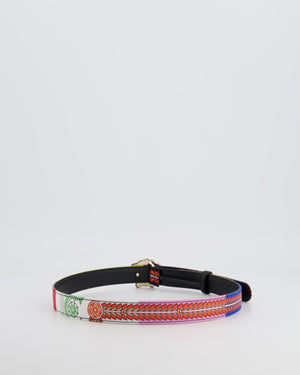 Versace Multicolour and Black Medusa Belt Size IT 42 (UK 10)