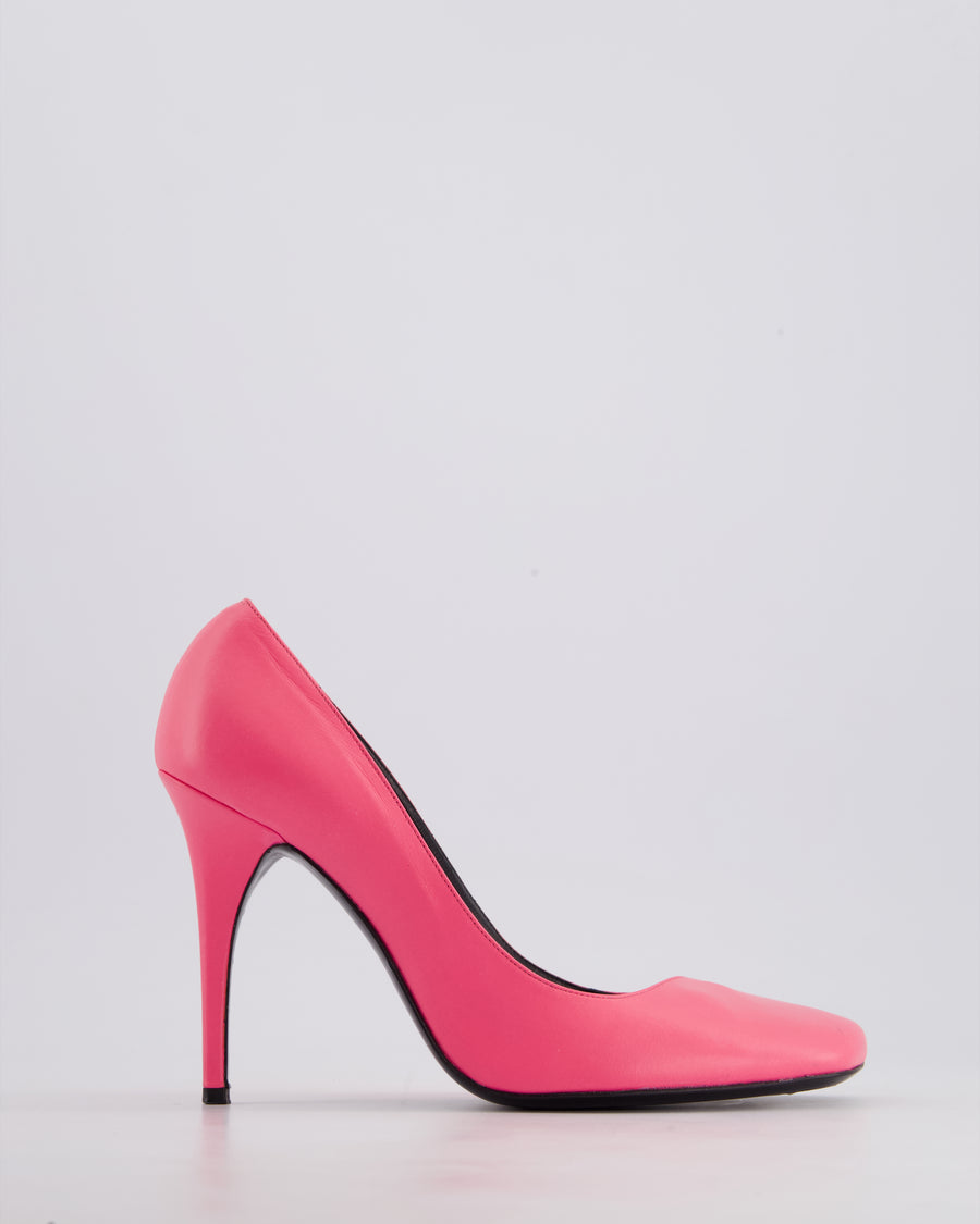 Brunofrisoni Hot Pink Leather Heels with Square Toe Size EU 38.5