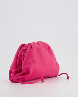 Bottega Veneta Hot Pink Leather Mini Crossbody Pouch Bag