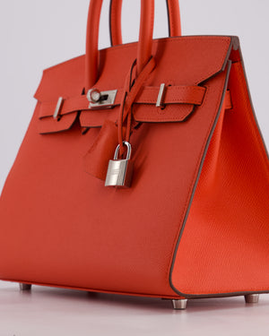 *HOT* Hermès Birkin 25 Sellier Bag in Capucine Epsom Leather with Palladium Hardware