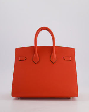 *HOT* Hermès Birkin 25 Sellier Bag in Capucine Epsom Leather with Palladium Hardware