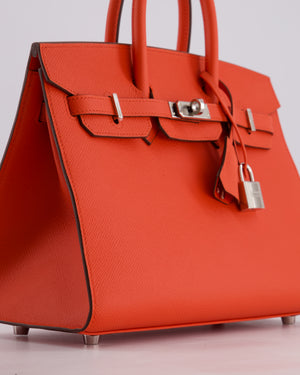 *HOT* Hermès Birkin 25 Sellier Bag in Capucine Epsom Leather with Palladium Hardware
