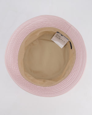 Prada Pink Re-Nylon Bucket Hat with Logo Size L RRP £520