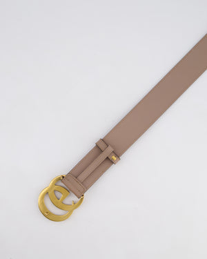 Gucci Taupe GG Logo Marmont Leather Belt Size 70cm