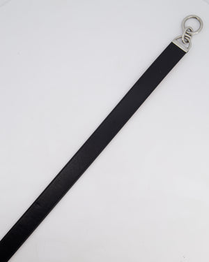 Hermes Black Chaine d'Ancre Leather Belt 3.4cm Width Size 90