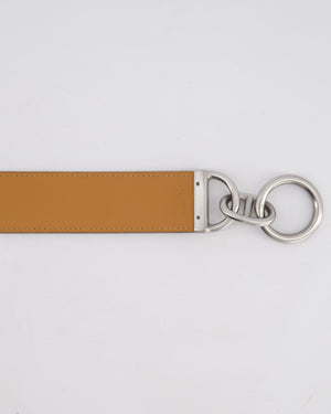 Hermes Black Chaine d'Ancre Leather Belt 3.4cm Width Size 90