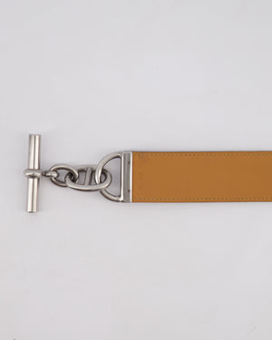 Hermes Black Chaine d'Ancre Leather Belt 3.4cm Width Size 90