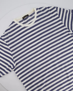 Loro Piana Blue Menswear Striped Short Sleeve T-Shirt Size S (UK 36)