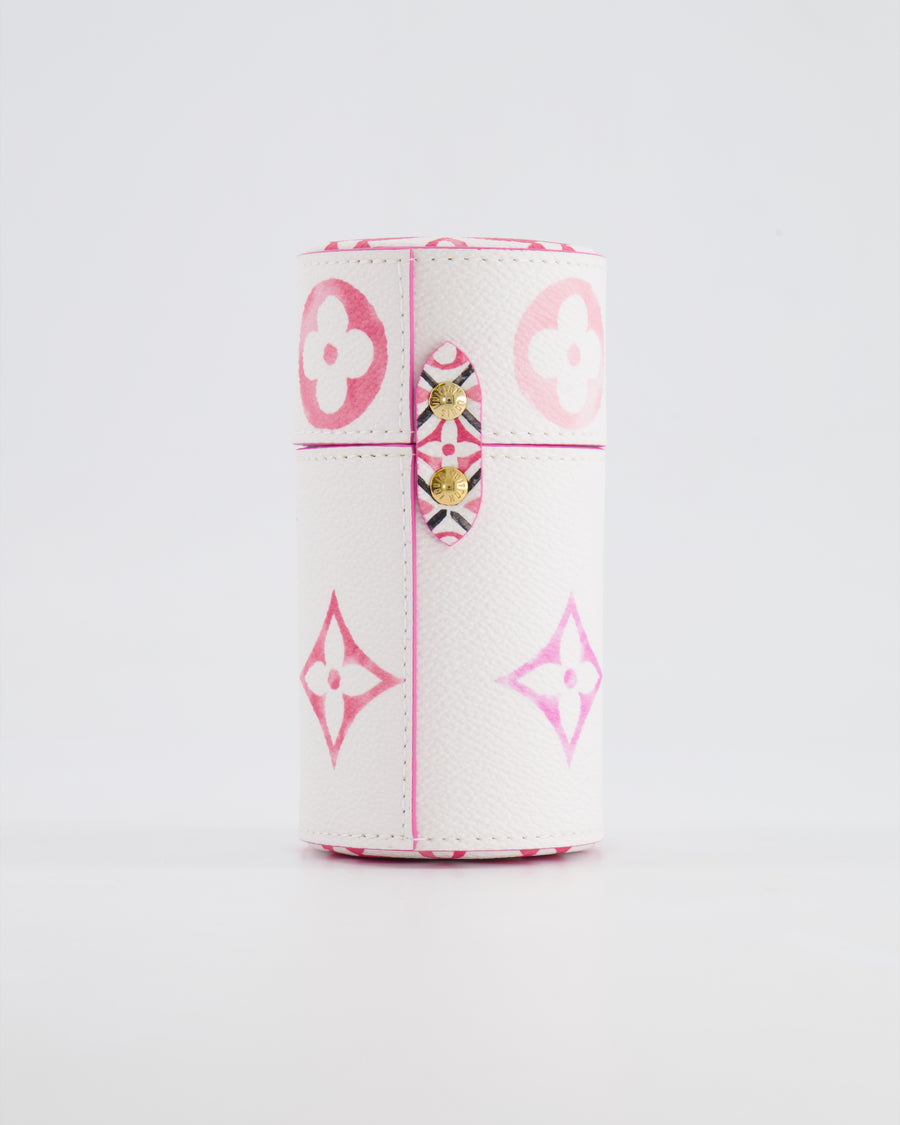 Louis Vuitton White and Pink Monogram By the Pool Perfume Case