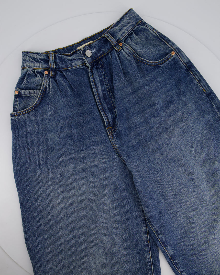Grlfrnd Blue Waist High Wasted Jeans Size 26 (UK 8)