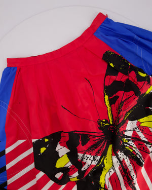 Christian Dior Red, White and Blue Printed Short-Sleeve Shirt and Long Skirt Set Size FR 44 (UK 16)