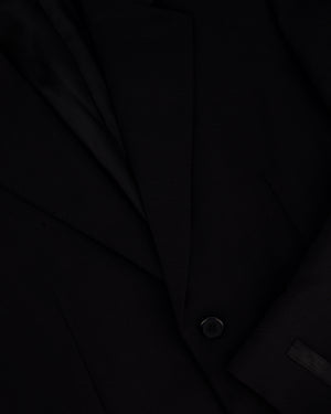 Prada Black Single Breasted Blazer with Triangle Logo at the Back IT 48 (UK 16)