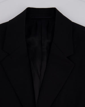 Prada Black Single Breasted Blazer with Triangle Logo at the Back IT 48 (UK 16)
