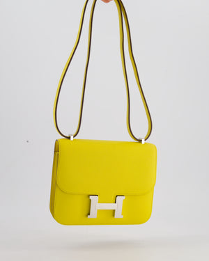 Hermès Constance III 18 Miroir Bag in Jaune De Naples Epsom Leather with Palladium Hardware