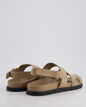 Hermès Beige Sable Genius Sandals in Leather Size EU 37 RRP £790
