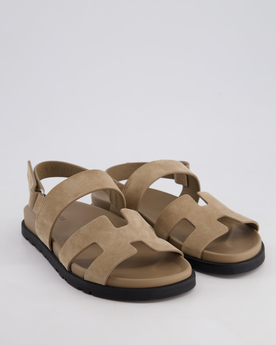 Hermès Beige Sable Genius Sandals in Leather Size EU 37 RRP £790