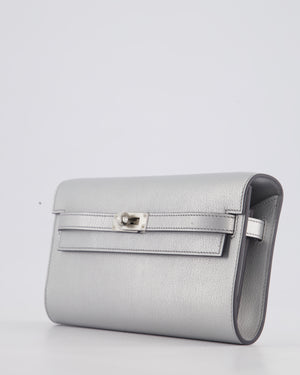 *SUPER RARE* Hermès Kelly To Go Bag in Argent Chevre Chamkila Leather with Palladium Hardware